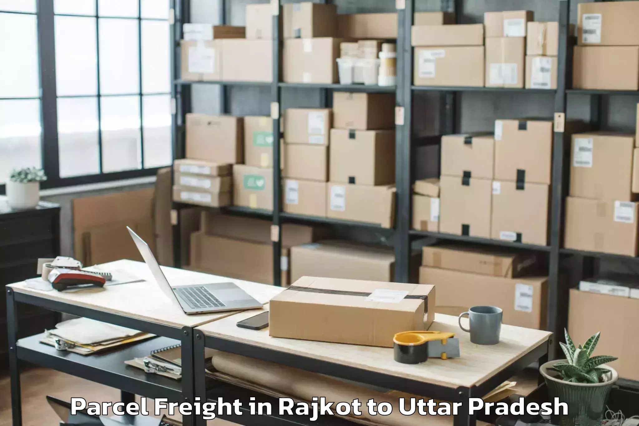 Discover Rajkot to Rudhauli Parcel Freight